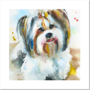 Biewer Terrier Watercolor - Dog Lover Gifts Posters and Art